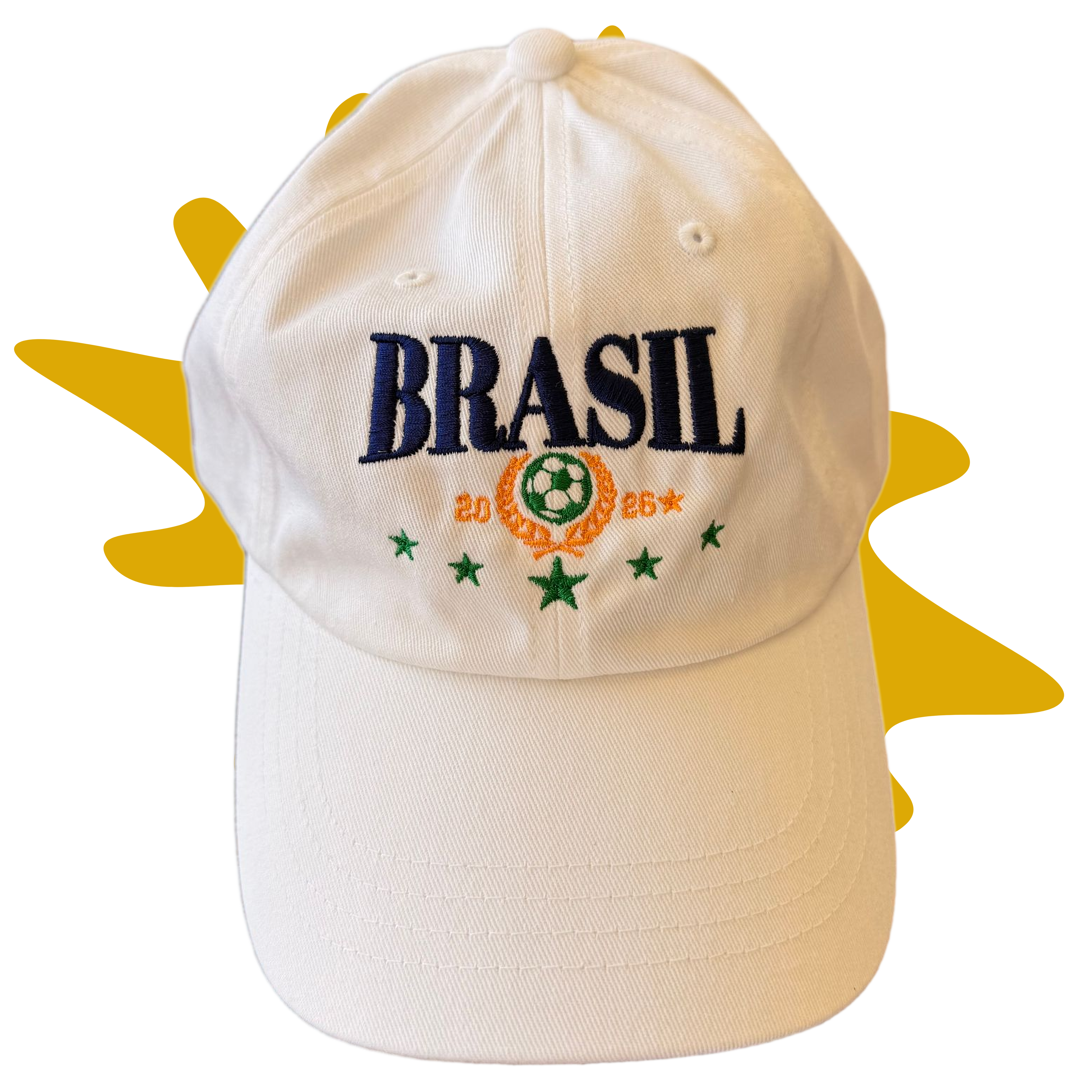 Boné Brasil Hexa 2026 - Branco